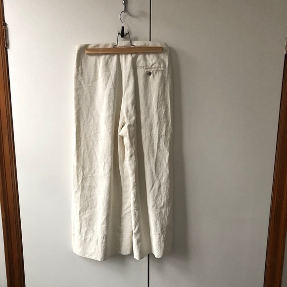 Lemaire Wide legged cropped coated linen pant - Picture 11 of 15